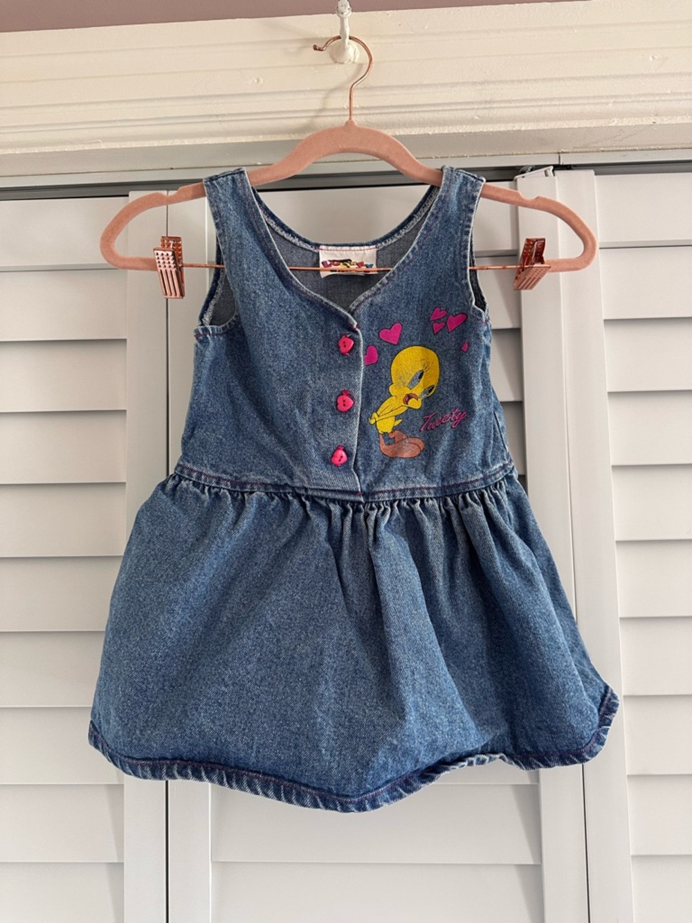 Warner Bros. Looney Tunes Denim Top with Pink Accents
